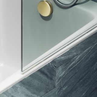 Шторка на ванну MaybahGlass -782-3 70см золото